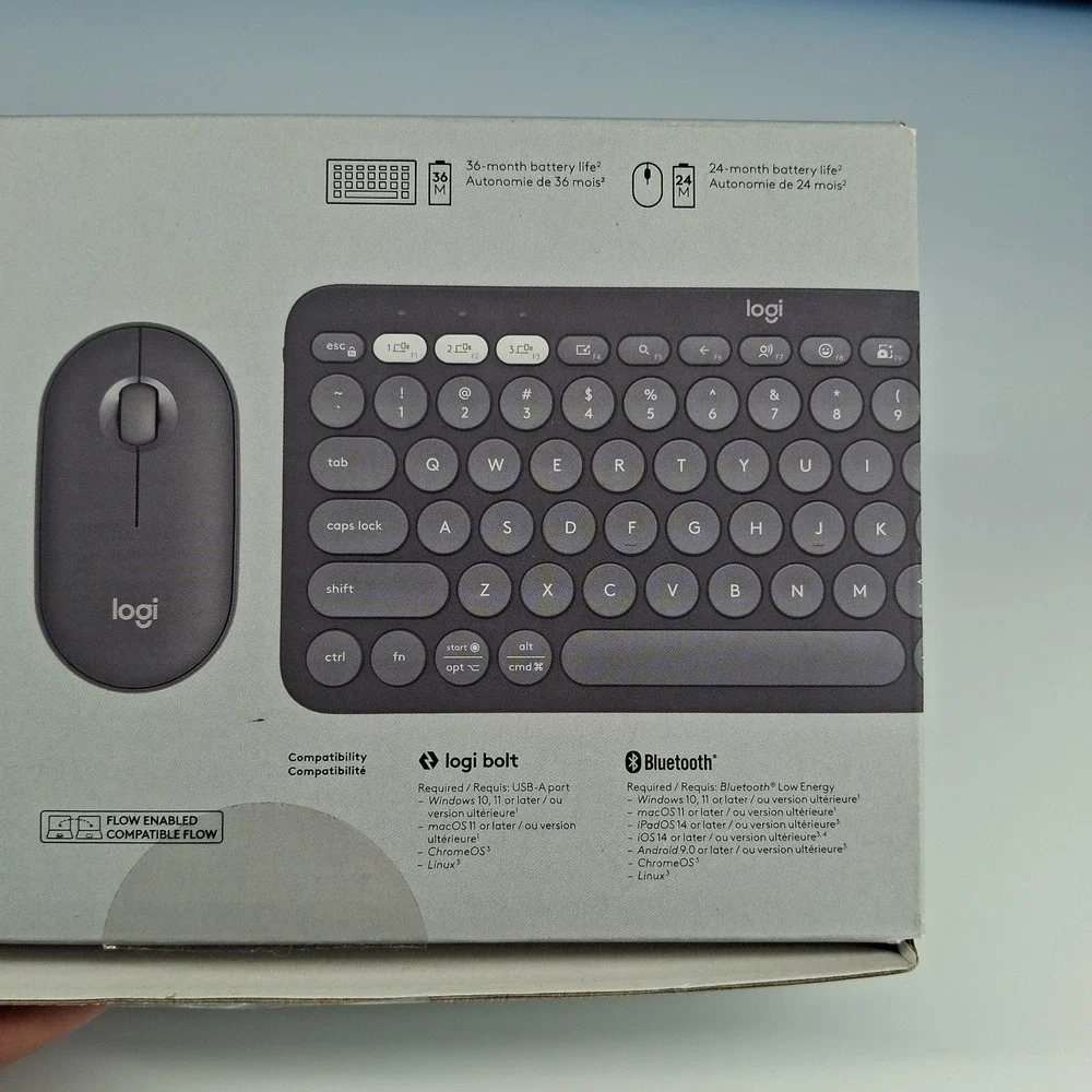 Logitech Pebble 2 Combo Compact Wireless Keyboard & Mouse 920-012061 Open Box